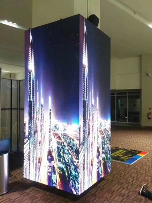 Kwadratowe filary LED Podświetlane ściany wideo 1,6 mm Mała ukośna fabryka Shenzhen