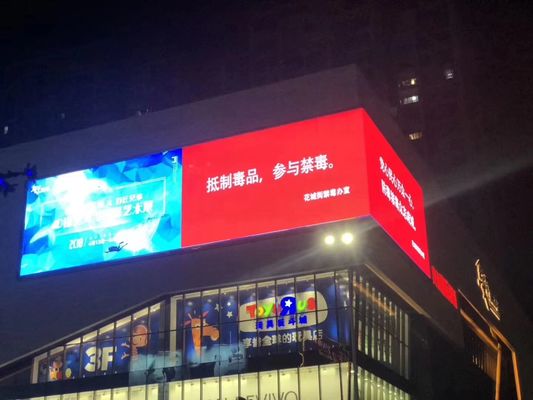 Wyświetlacz pod kątem prostym Zewnętrzny ekran wideo LED 10 mm Skok pikseli Częstotliwość 60 Hz Fabryka w Shenzhen